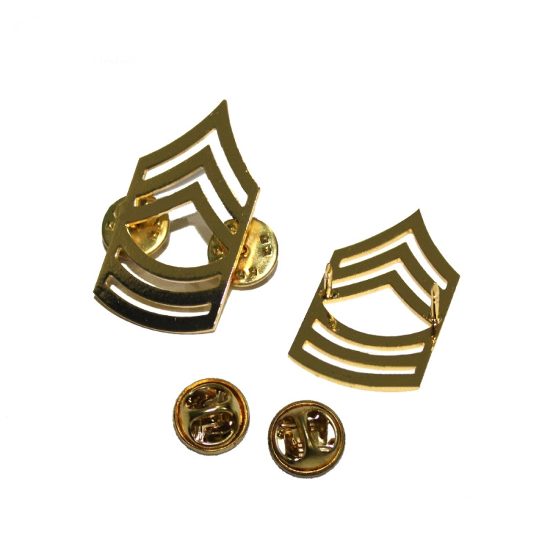 Army Chevron Master Sergeant 22k Gold Plated