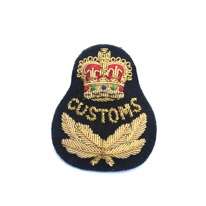 Customs Cap Bullion Badge