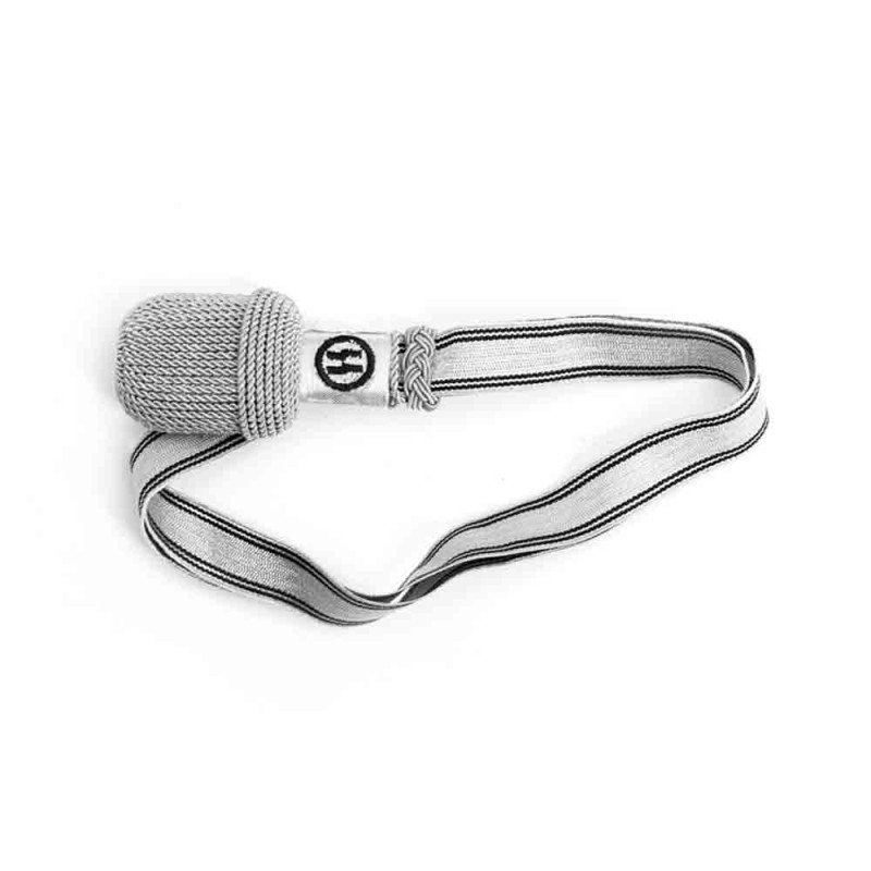 Grey Braid with Grey Acorn Military Sword Knot